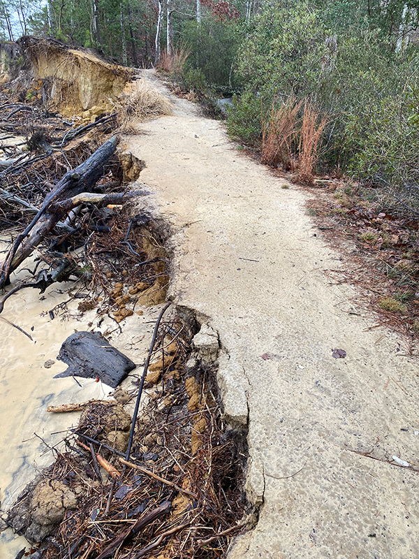 الخط الساحلي في متنزه نهر يورك ستيت بارك قبل التثبيت