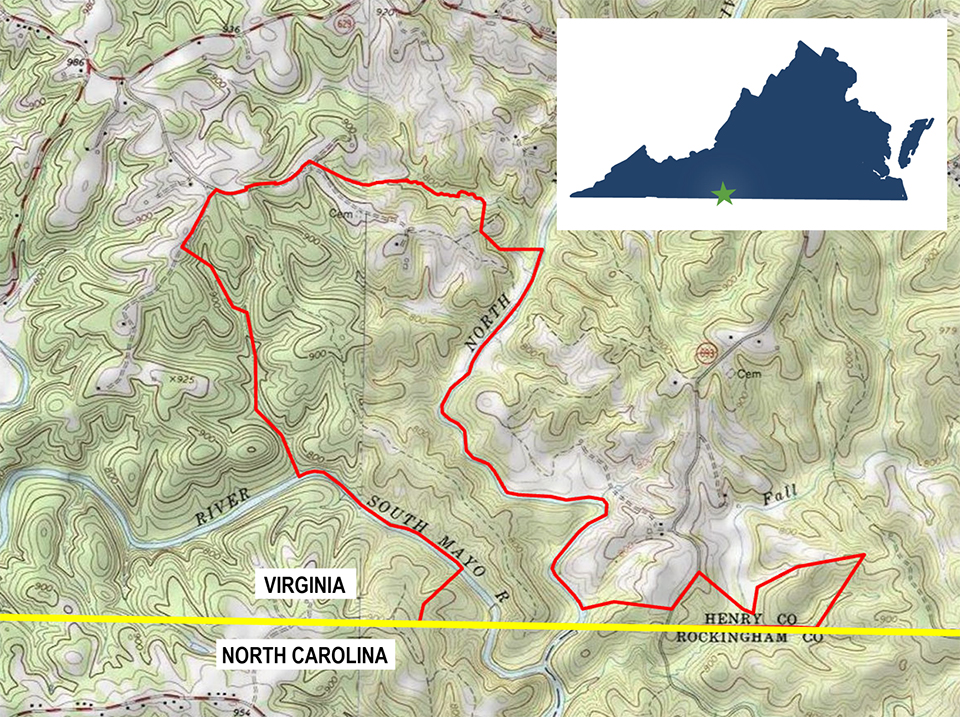 خريطة متنزه نهر مايو ريفر ستيت بارك
