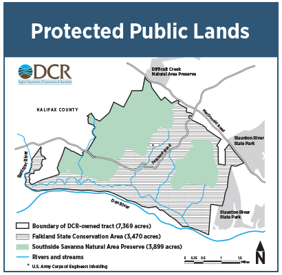خريطة منطقة محمية ولاية فوكلاند مع محميات المناطق الطبيعية