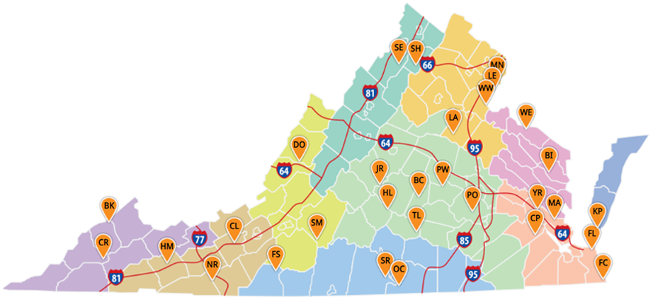 خريطة المتنزهات التي بها قوارب